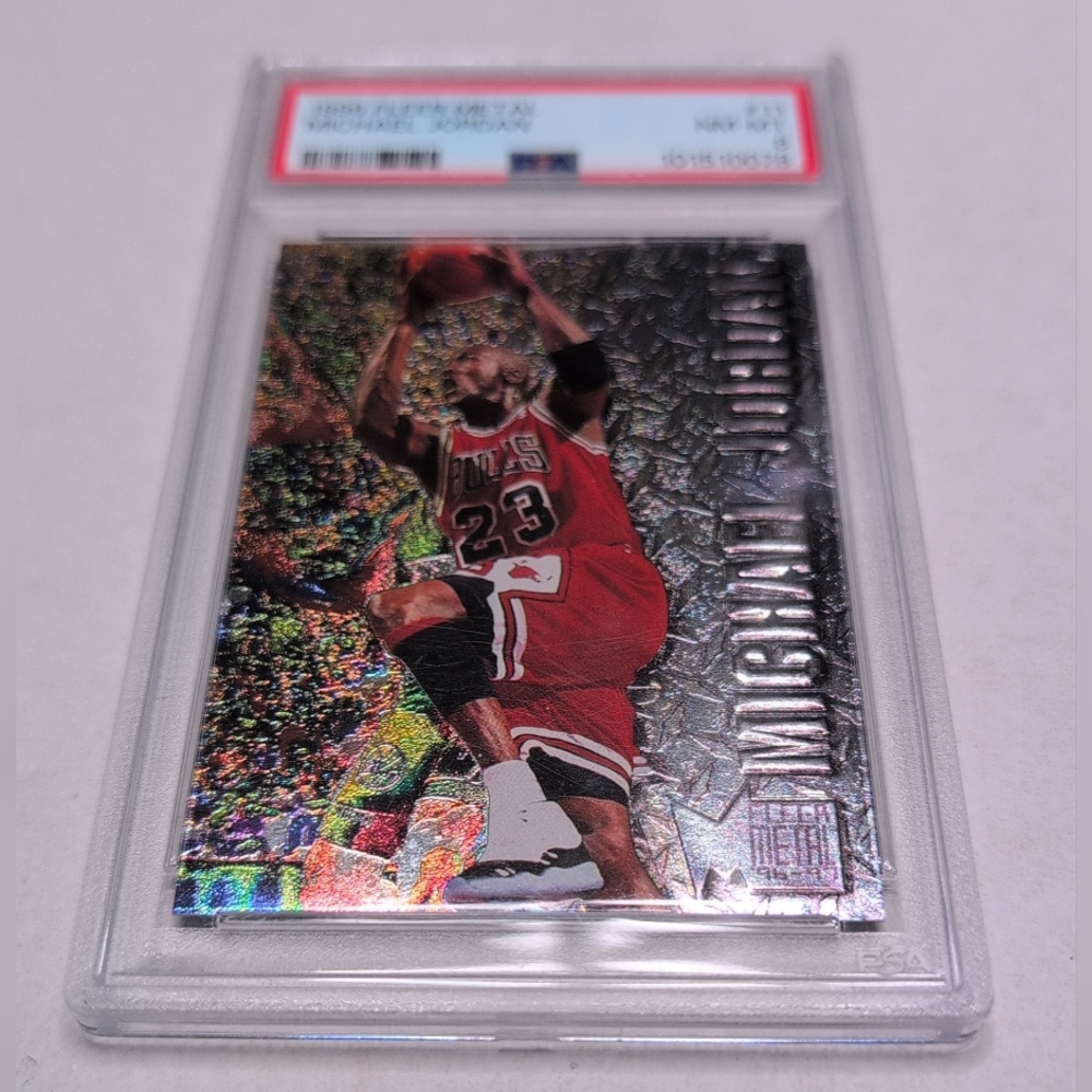 PSA 8 NM - 1996 Fleer Metal -  MICHAEL JORDAN #11